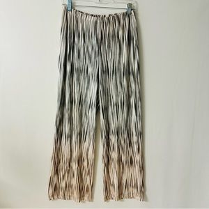 Travelers By Chico's Straight Leg Trouser Pant Pull On Gray Silver White Sz 0  S